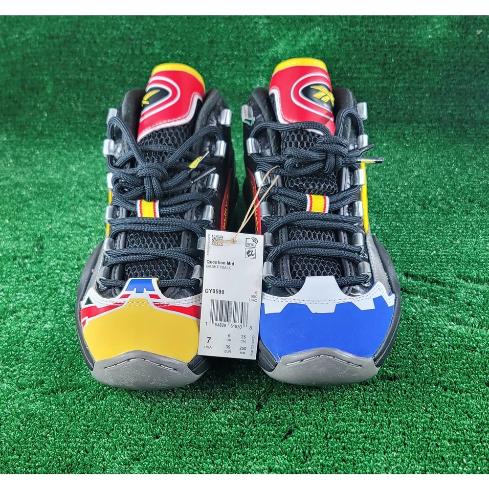 Reebok Power Rangers Question Mid Megazord GY0590 Basketball Sneakers sz 7